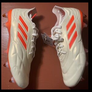 adidas Copa Pure.1 Firm Ground Boots -Off White / Solar Orange Men's 6.5 Wmn 7.5